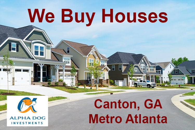 We Buy Houses Canton GA Metro Atlanta Logo Graphic